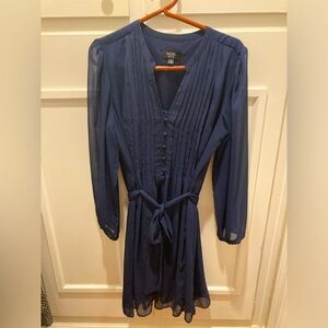 MSK Petite  (14P) Navy Long Sleeve Dress